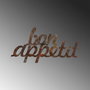 Wallity Rusty Bon Appetit Escultura de pared de metal